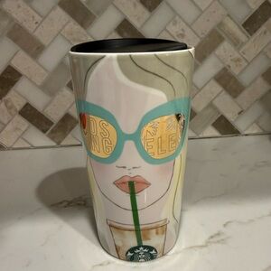 Starbucks Los Angeles "LA Girl" Ceramic Tumbler Mug